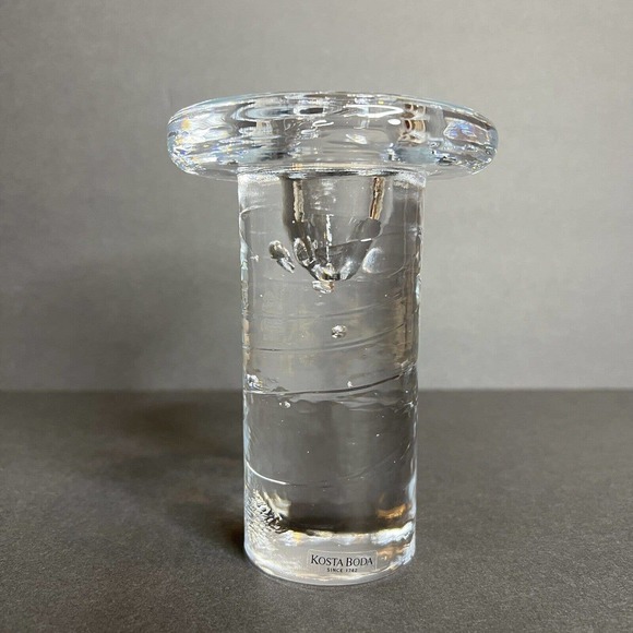 Orrefors Kostaboda Other - Kosta Boda COOL Collection Candle Holder Kjell Engman Ice Clear Minimalist 5.25”